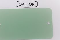 Plastic labels 30x60x0,4mm 1 gat 5 mm Groen per 1.000 stuks