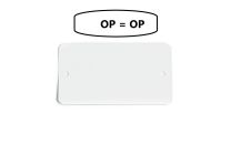 Metalen label wit 120x250x0,15mm geen gaten   500 stuks