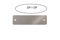 RVS labels 25x90x0,4 mm 2 gaten 4 mm per 500 stuks